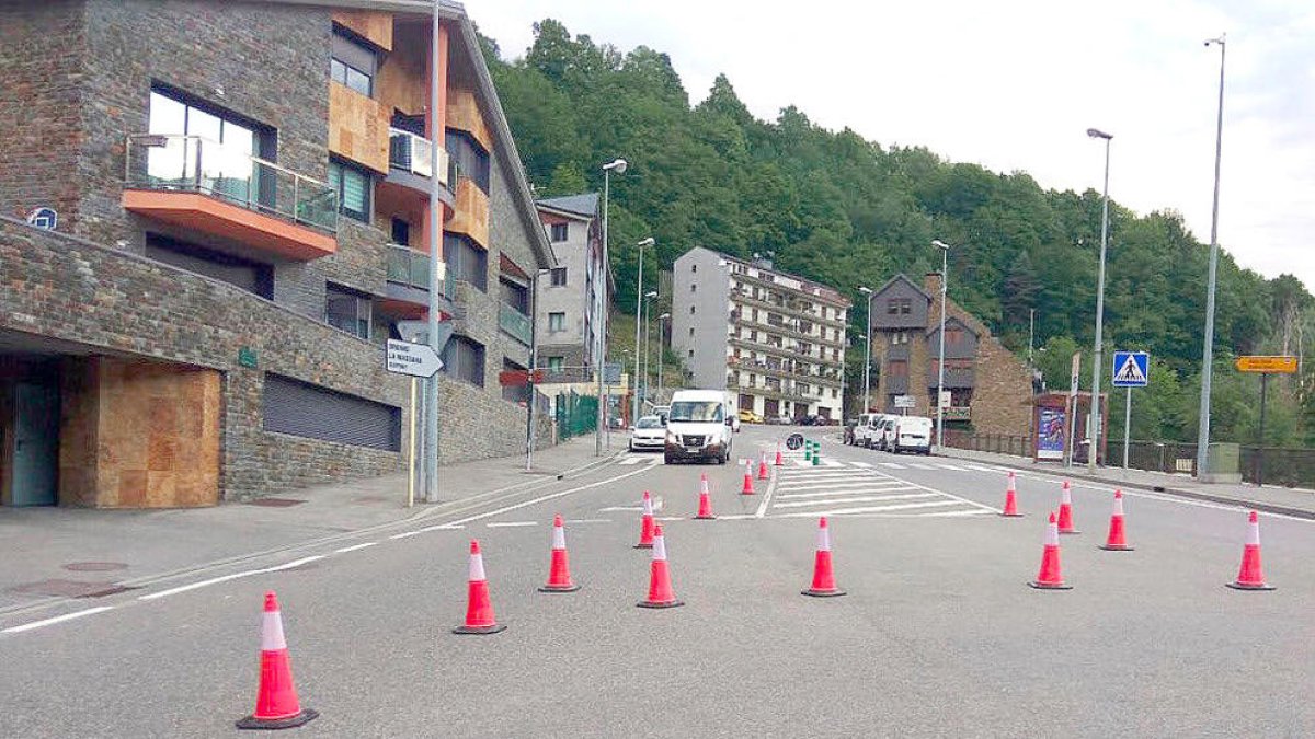 Carril reversible entre la rotonda d'Anyós i la del túnel