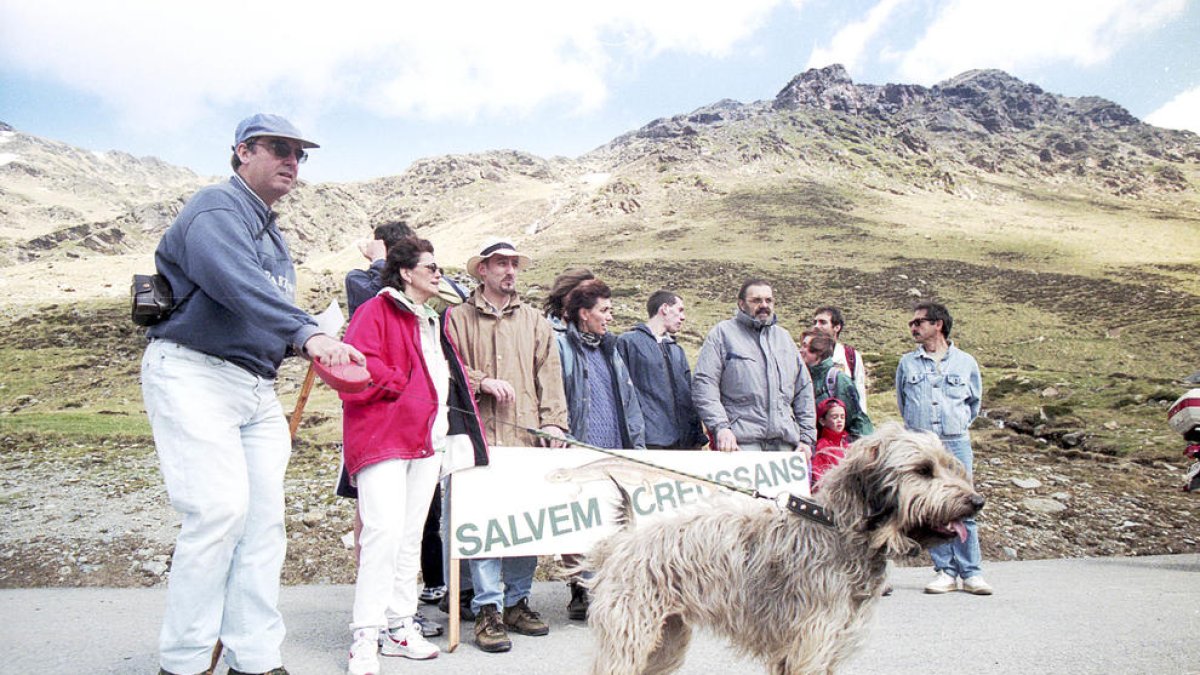Protesta per la muntanya