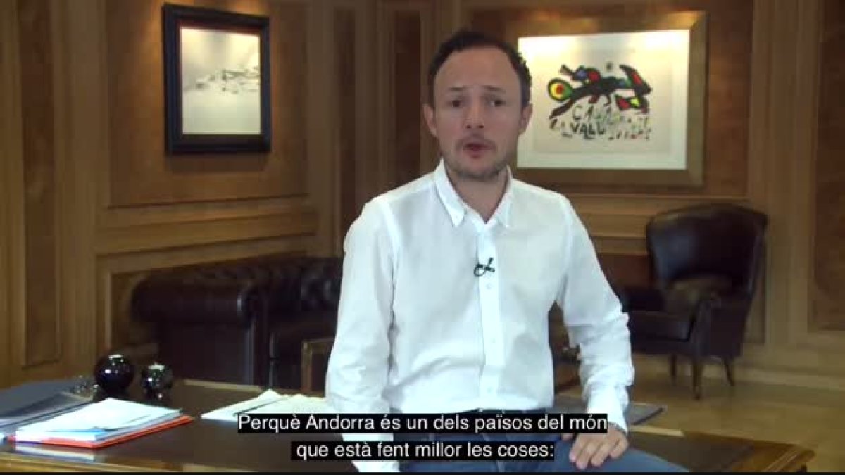 Xavier Espot agraeix els infants la tasca que fan quedant-se a casa