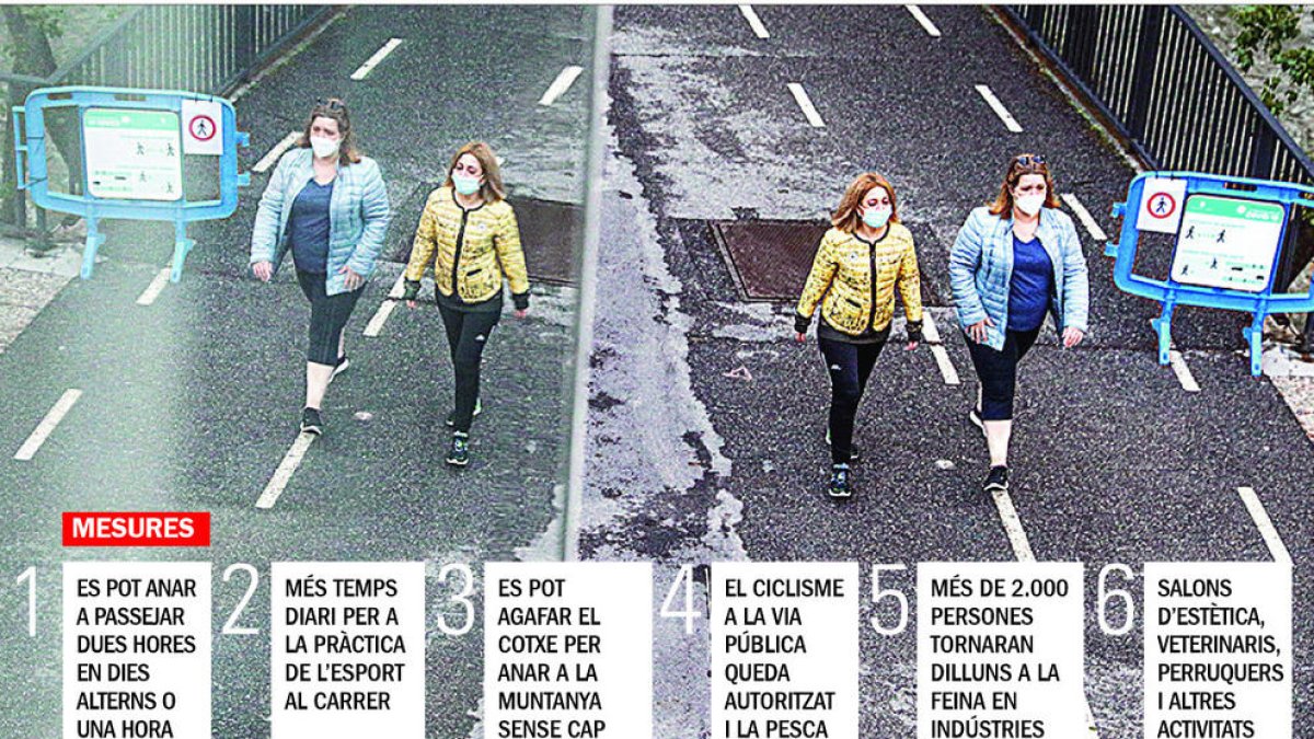 Més temps per sortir al carrer i es permet anar a la muntanya