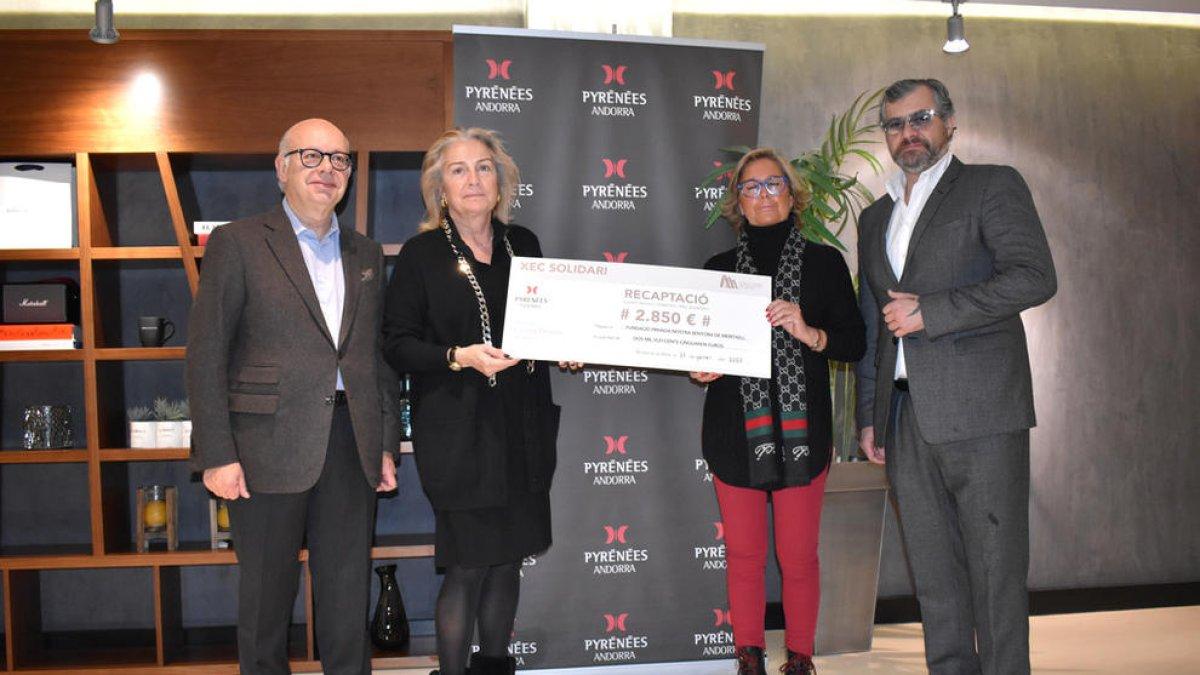 Donació de 2.850 euros a la Fundació Meritxell