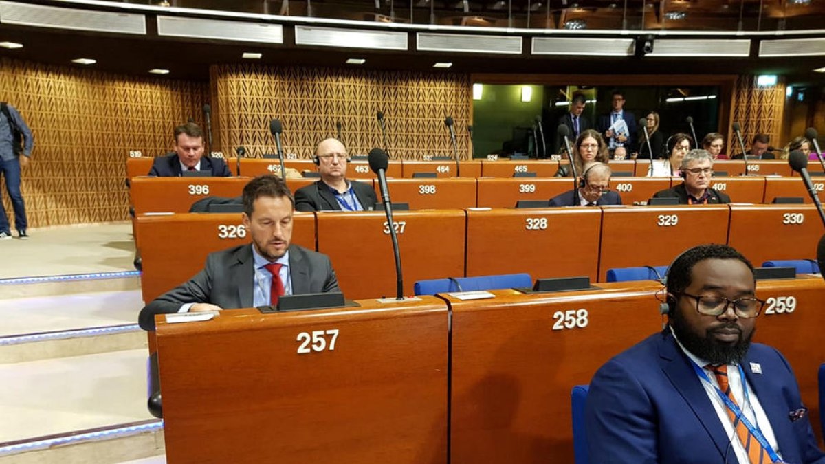 Pere López, representant del Consell d'Europa al Greco