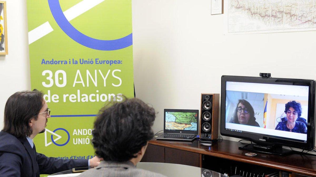 Reunió entre Andorra i França per l'estat de la negociació de l'acord d'associació amb la UE