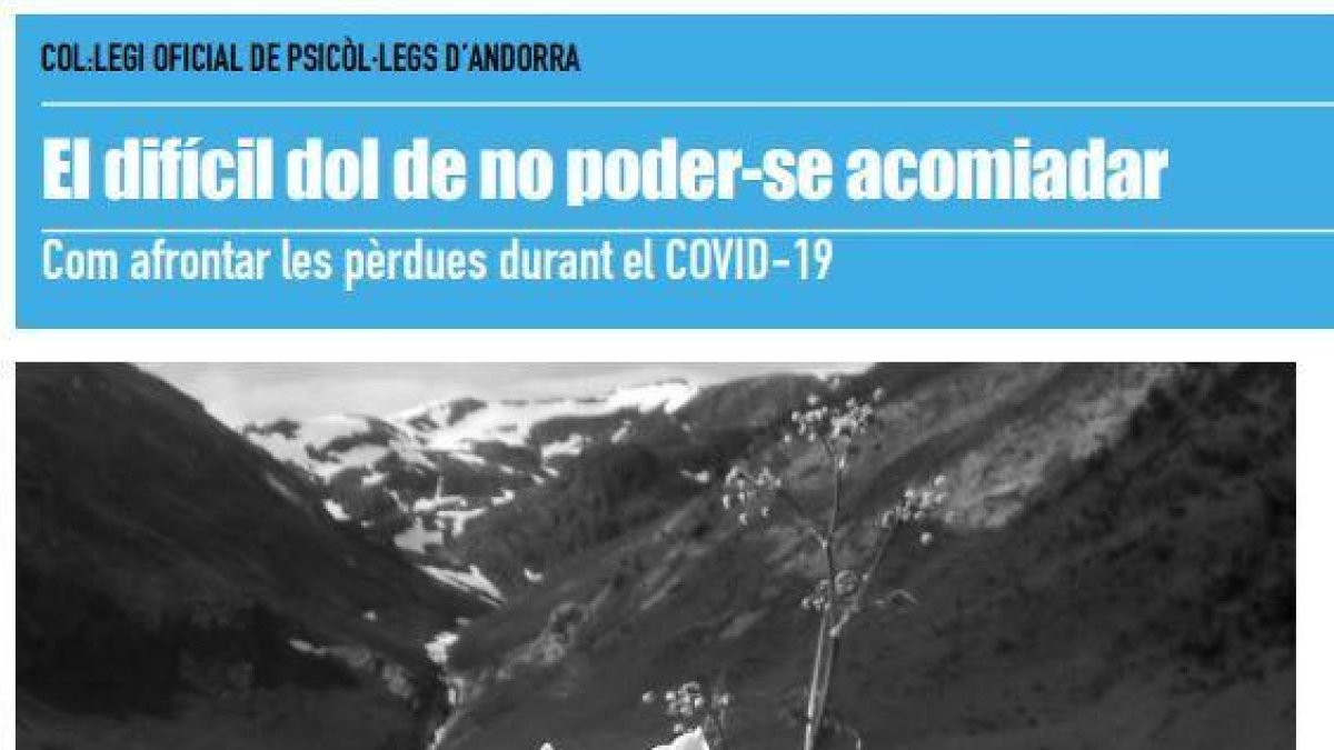 Els psicòlegs creen una guia per afrontar el dol durant la Covid-19