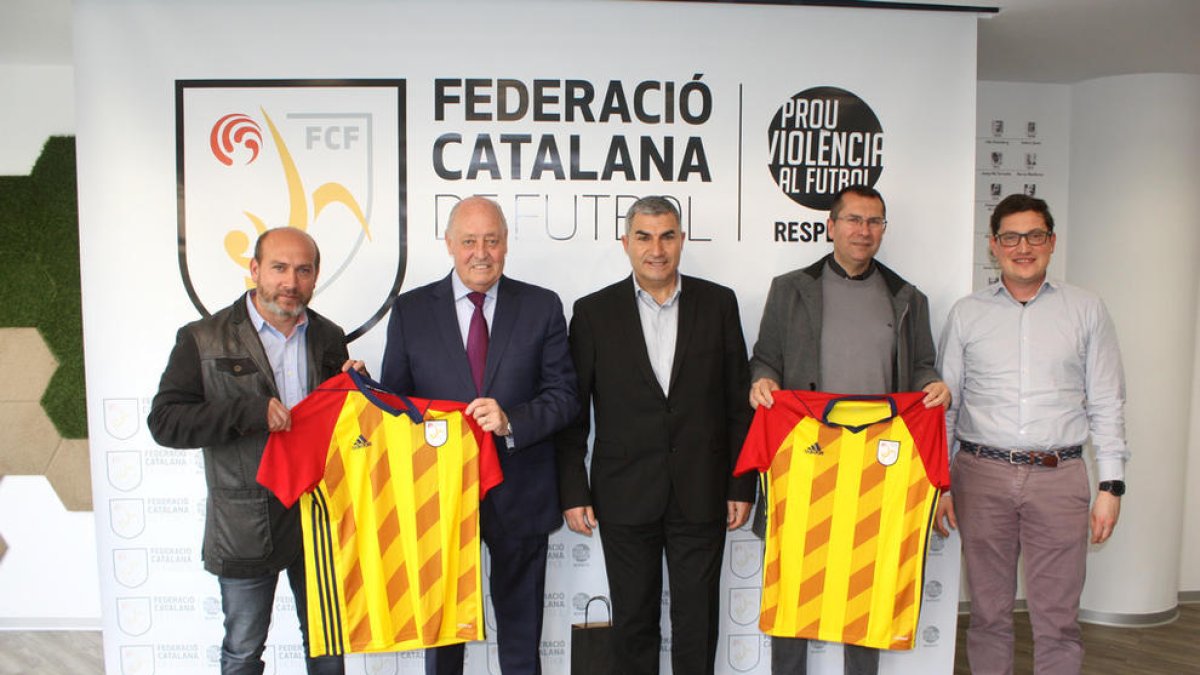 La Federació Andorrana de Futbol realitza 
una visita institucional a la federació catalana