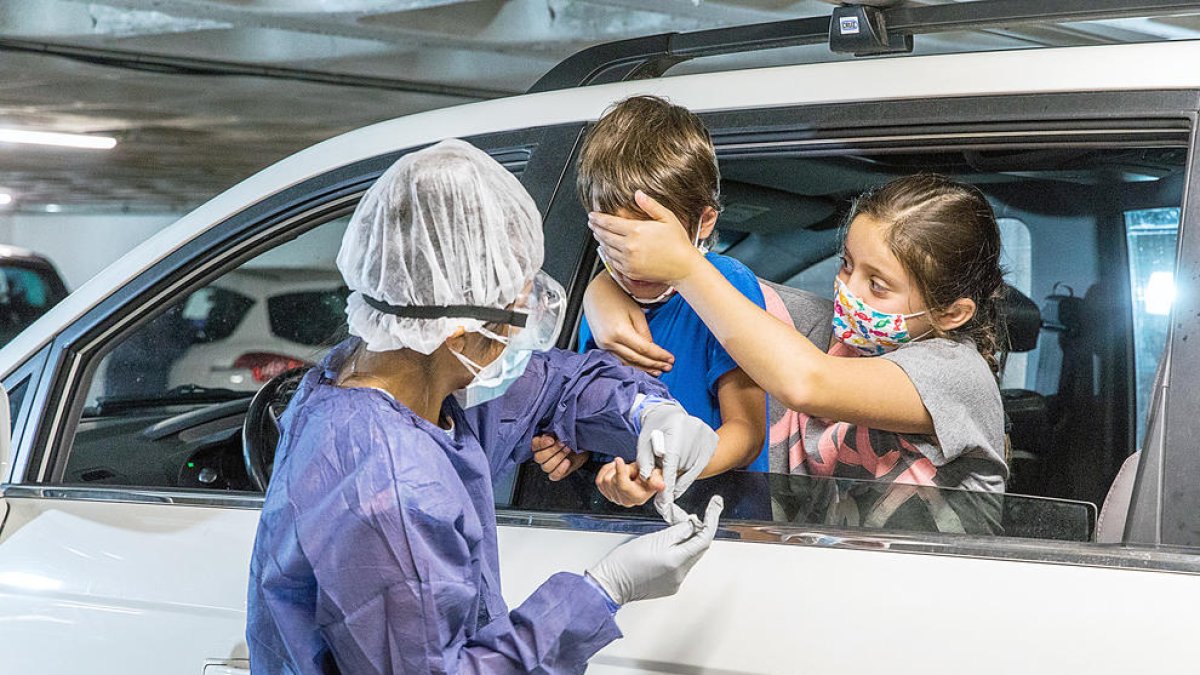 Mascareta obligatòria al col·legi Sagrada Família