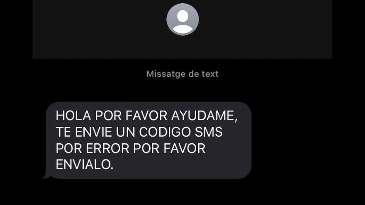 Missatge d'estafa compartit per Andorra Telecom