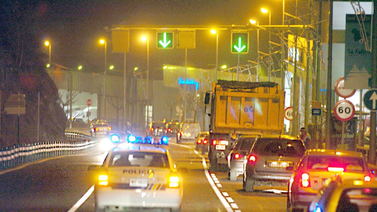 Carril reversible Margineda