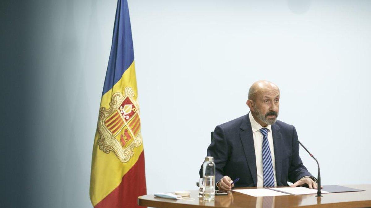 Joan Martínez Benazet en la compareixença d'aquesta tarda