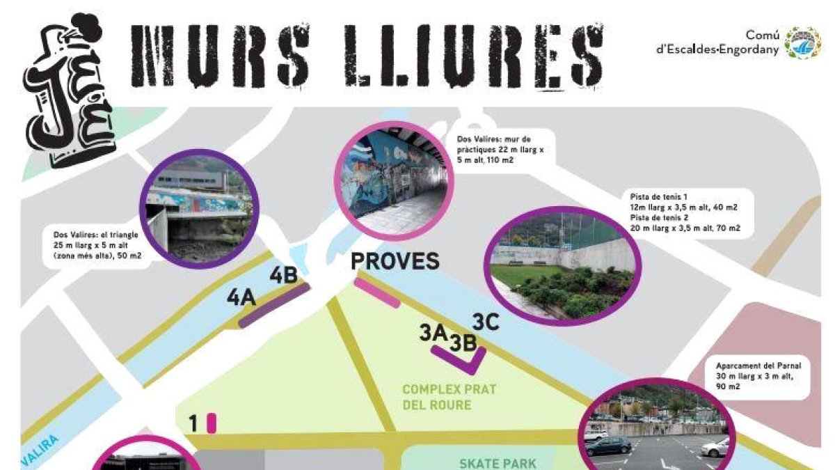 Escaldes-Engordany habilita nous espais per pintar grafits