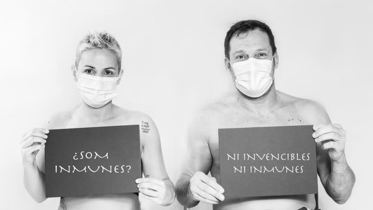 La primera foto del projecte 'No som immunes'
