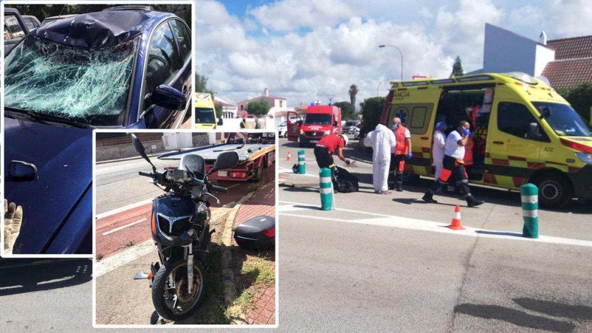 Dos andorrans ingressats a l'UCI, després de patir un accident de moto a Menorca