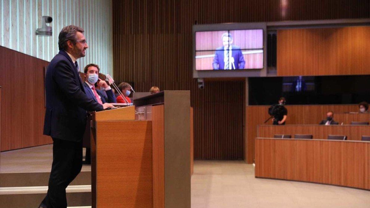 El ministre de Finances, Eric Jover, aquesta tarda al Consell.