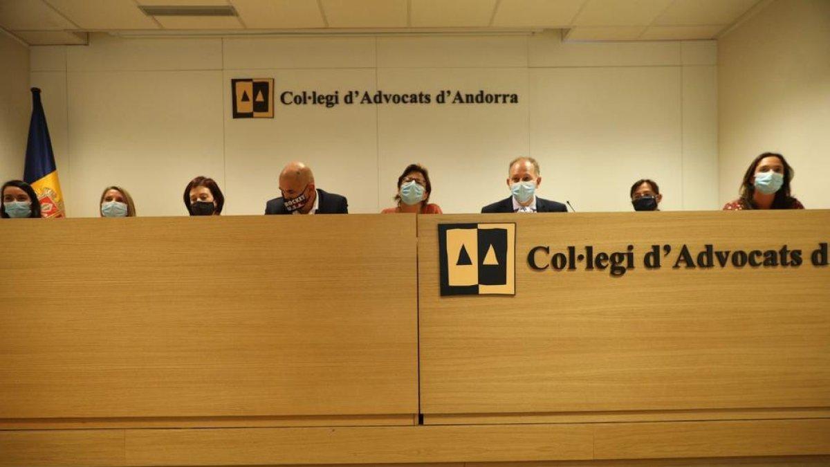 La junta del Col·legi d'Advocats