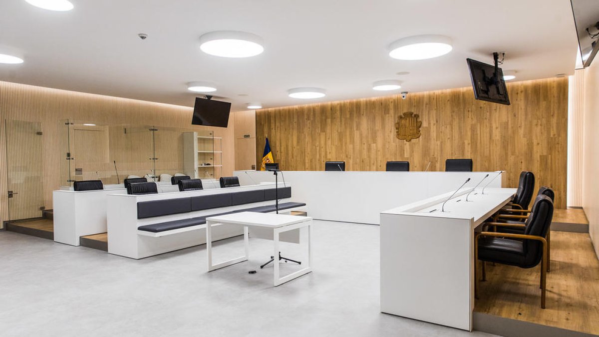 Sala de vistes de la nova seu de la Justícia