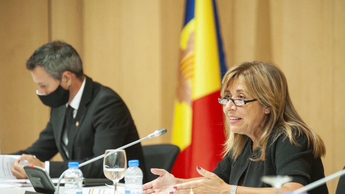 Conxita Marsol en la sessió de comú d'ahir