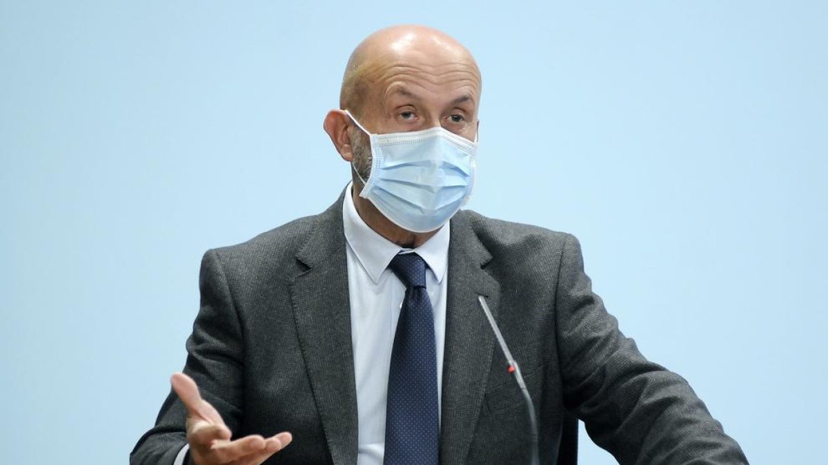 Joan Martínez Benazet durant la compareixença d'aquesta tarda