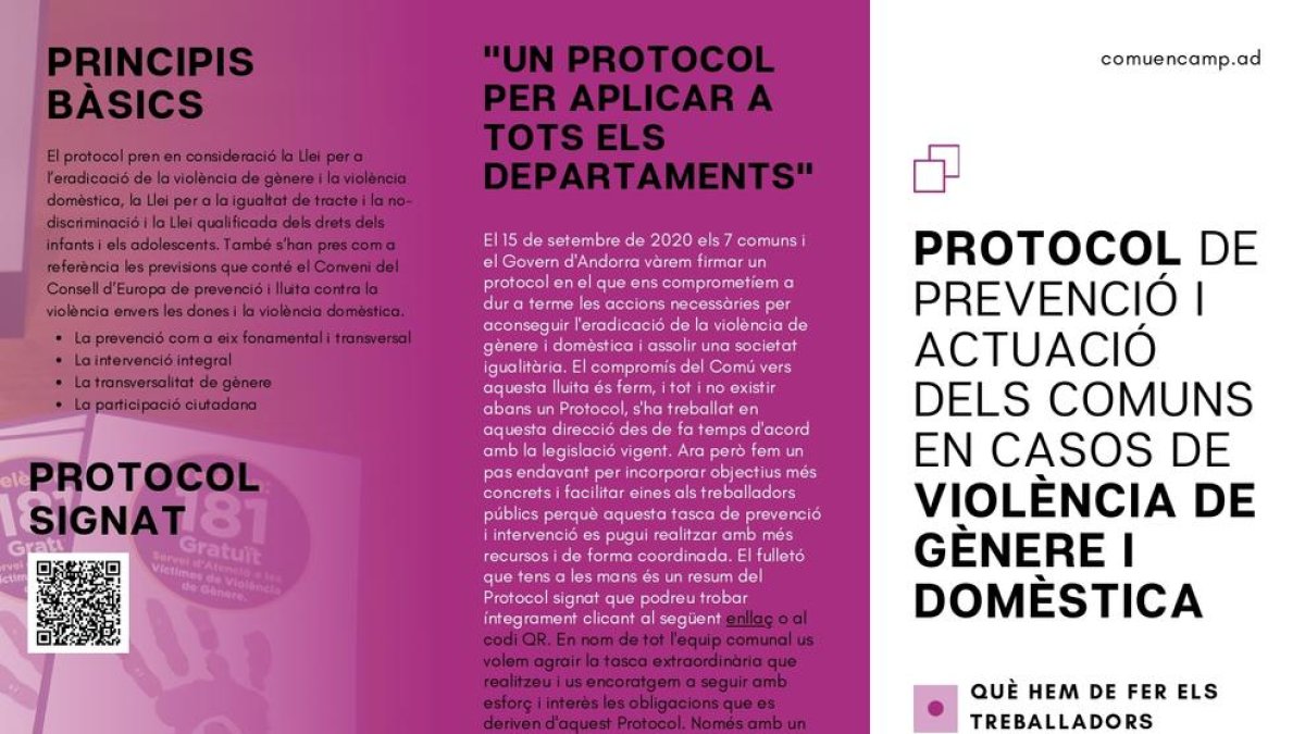 Triptic comú Encamp violència de gènere