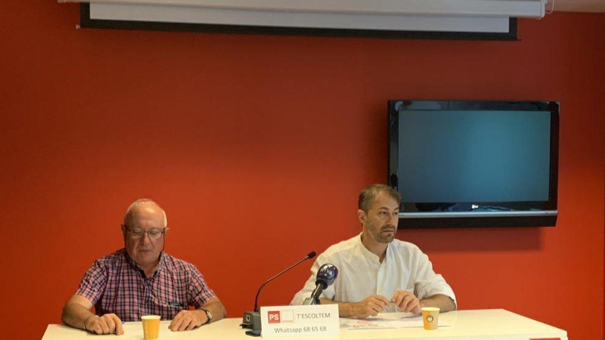 David Rios i Enric Riba en la roda de premsa d'avui