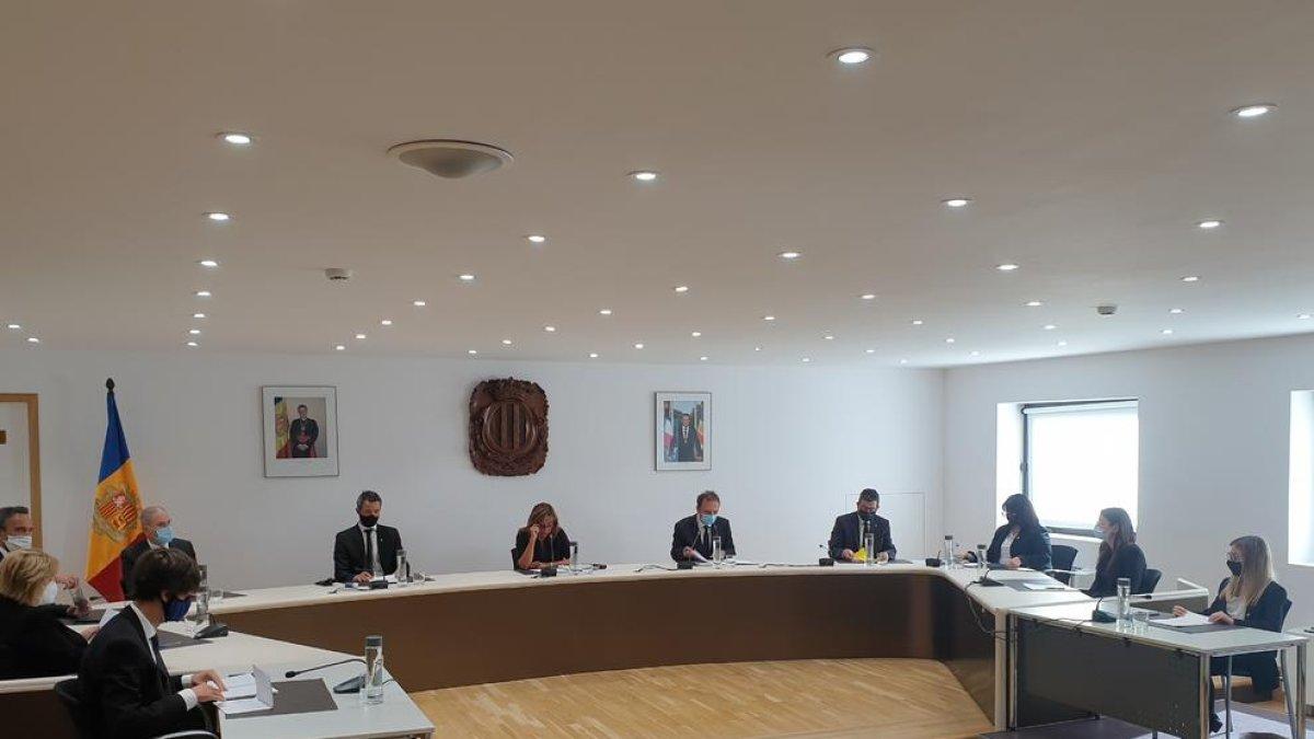 Un instant de la sessió del consell de comú d'Andorra la Vella d'aquesta tarda