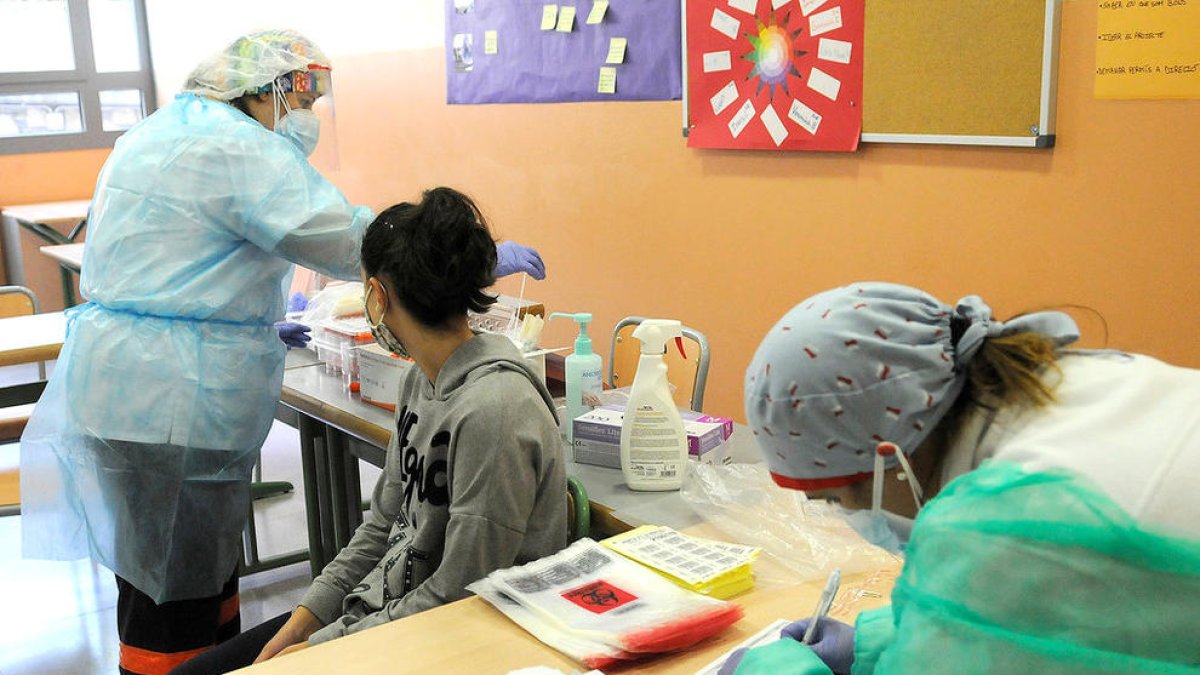 Cribratge a l'escola d'Encamp
