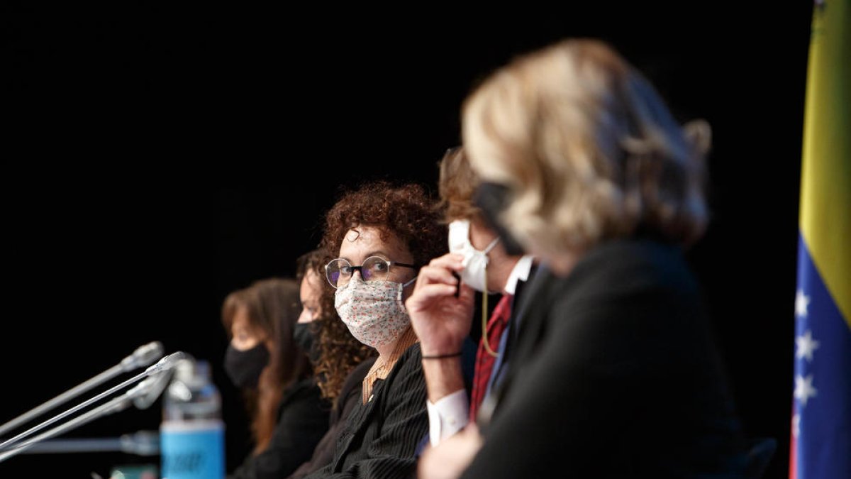 La ministra Judith Pallarés, en la trobada d'avui