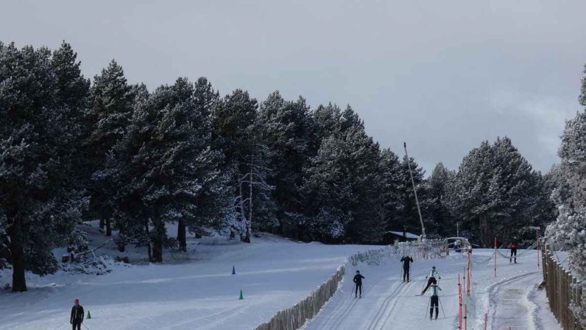 La pista de Prat de Conangle, durant la jornada d'avui