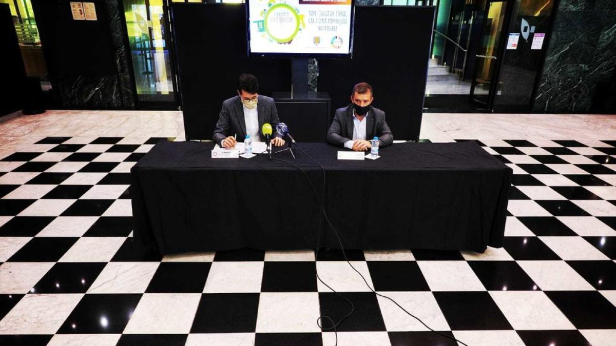 El cònsol Josep Majoral i Albert Batalla