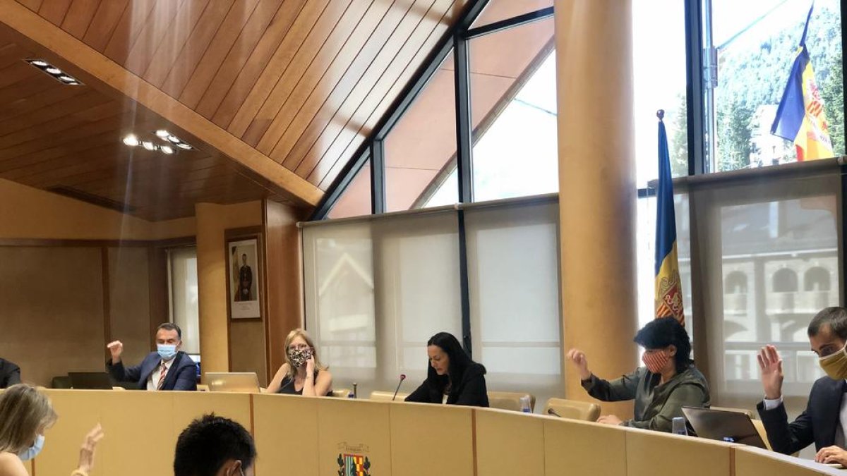 La corporació de la Massana en la sessió d'aquest matí