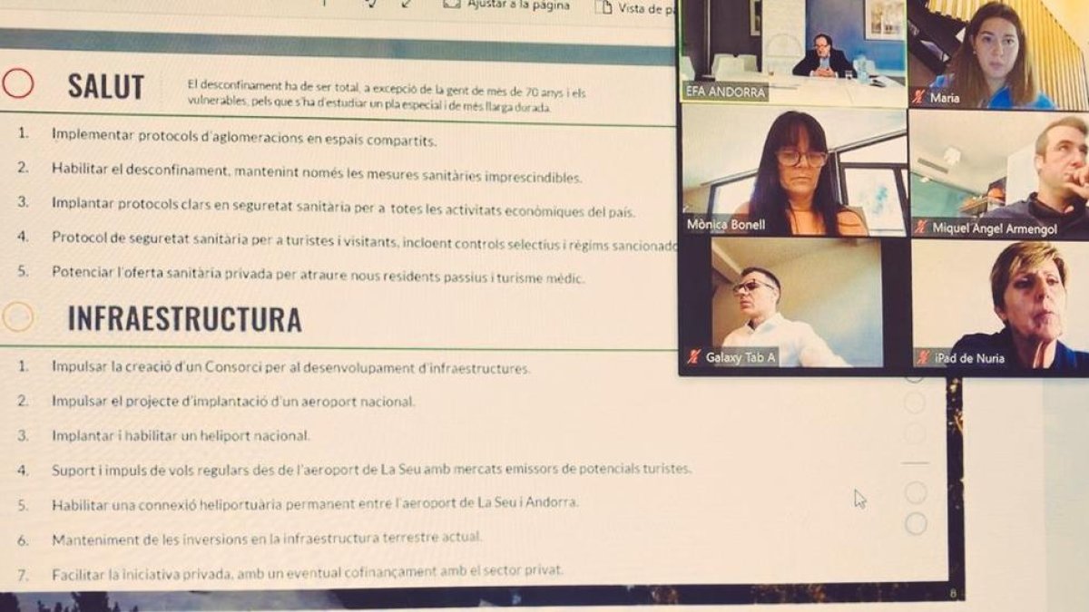 La trobada es va fer de manera telemàtica