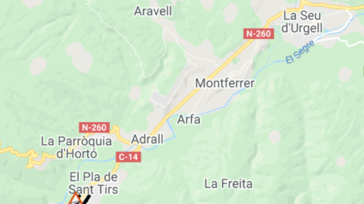 Reoberta la C-14 a Ribera d'Urgellet