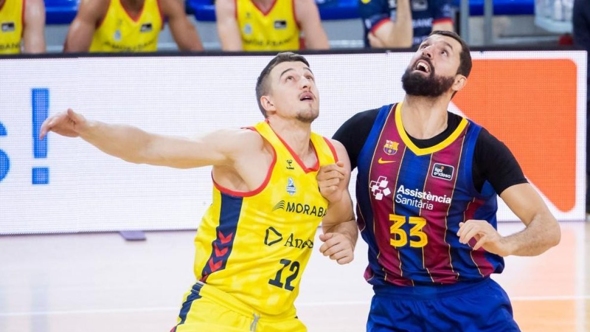 Una jugada del partit d'aquest vespre