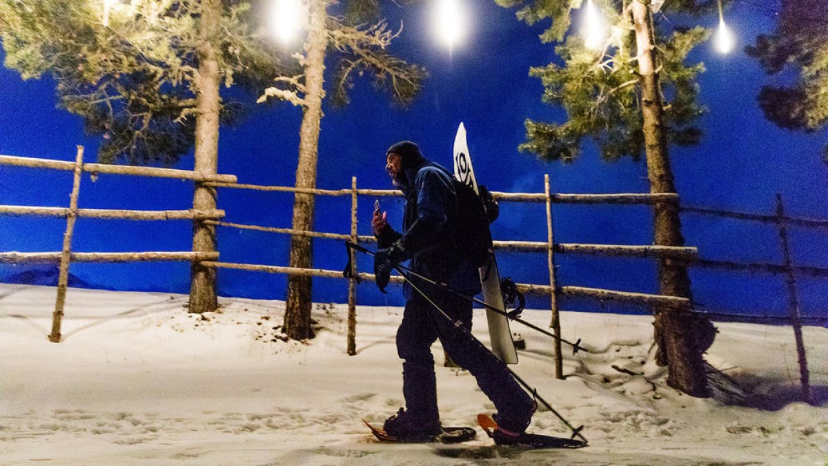 Un esquiador a Pal ahir a la tarda