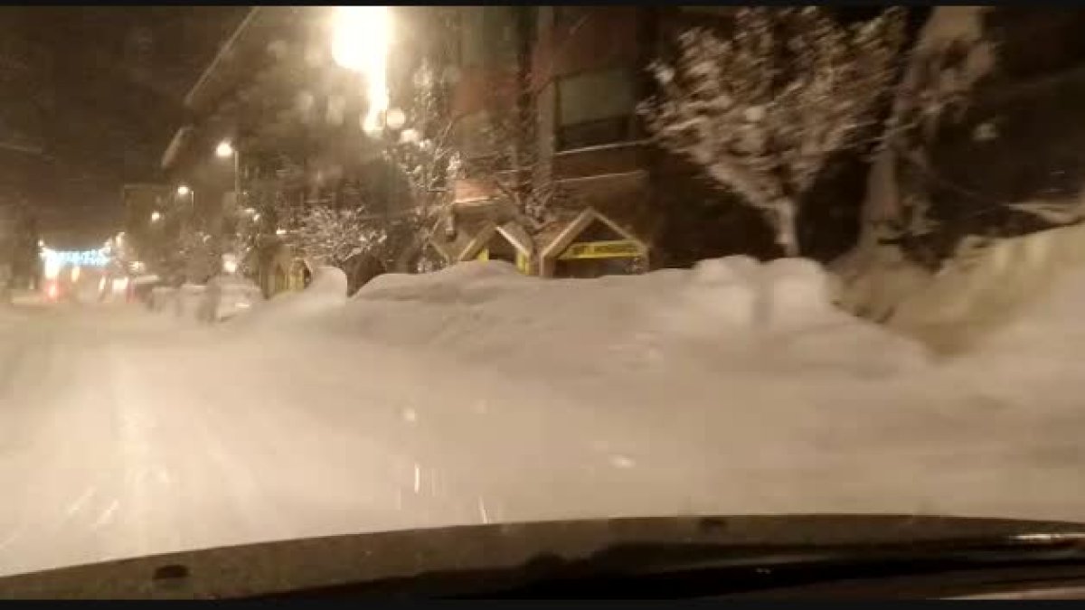 Un tram de la carretera entre Ransol i Canillo aquest matí.