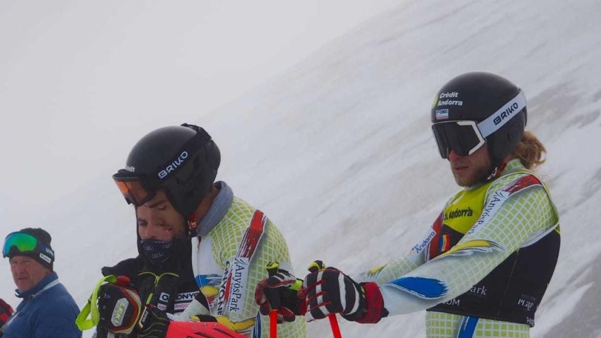 Àxel Esteve i Xavi Cornella durant la pretemporada