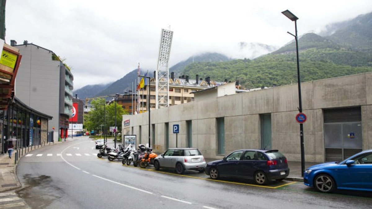 Tall de la circulació avui a la Baixada del Molí