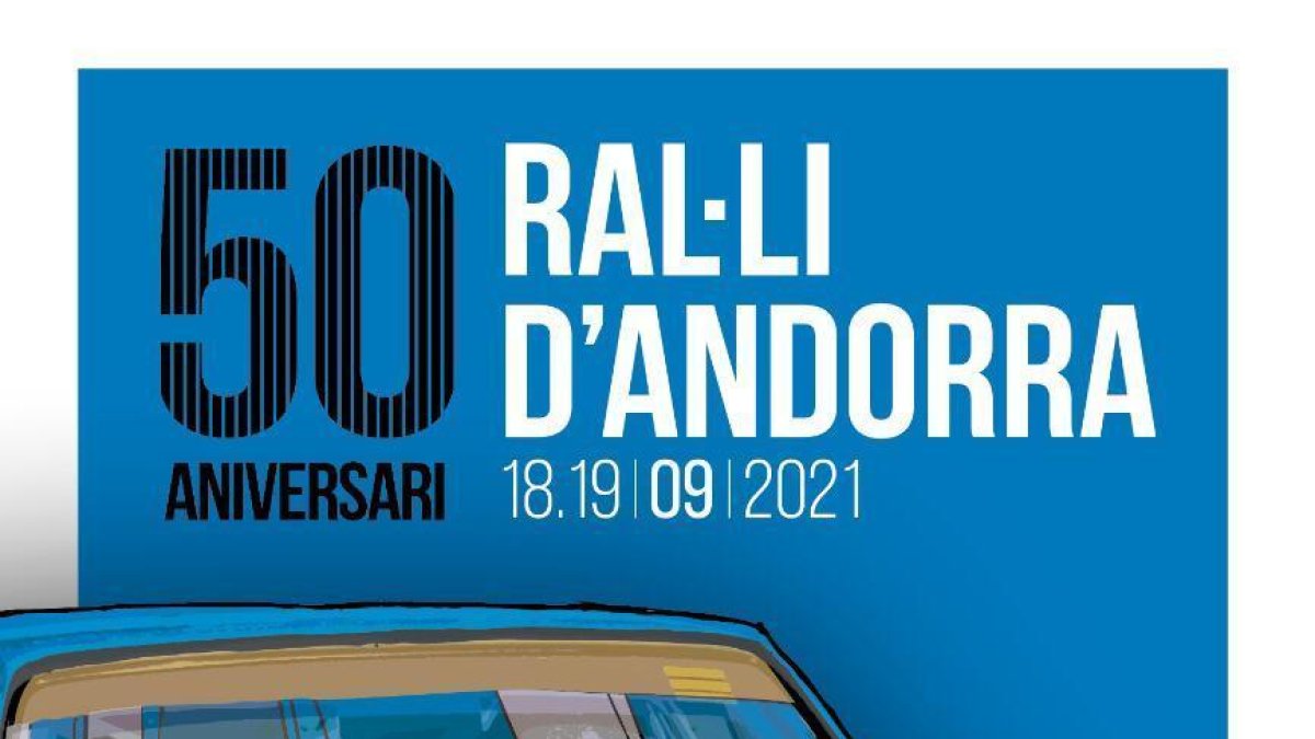 El cartell promocional de la 50a edició del Ral·li d'Andorra
