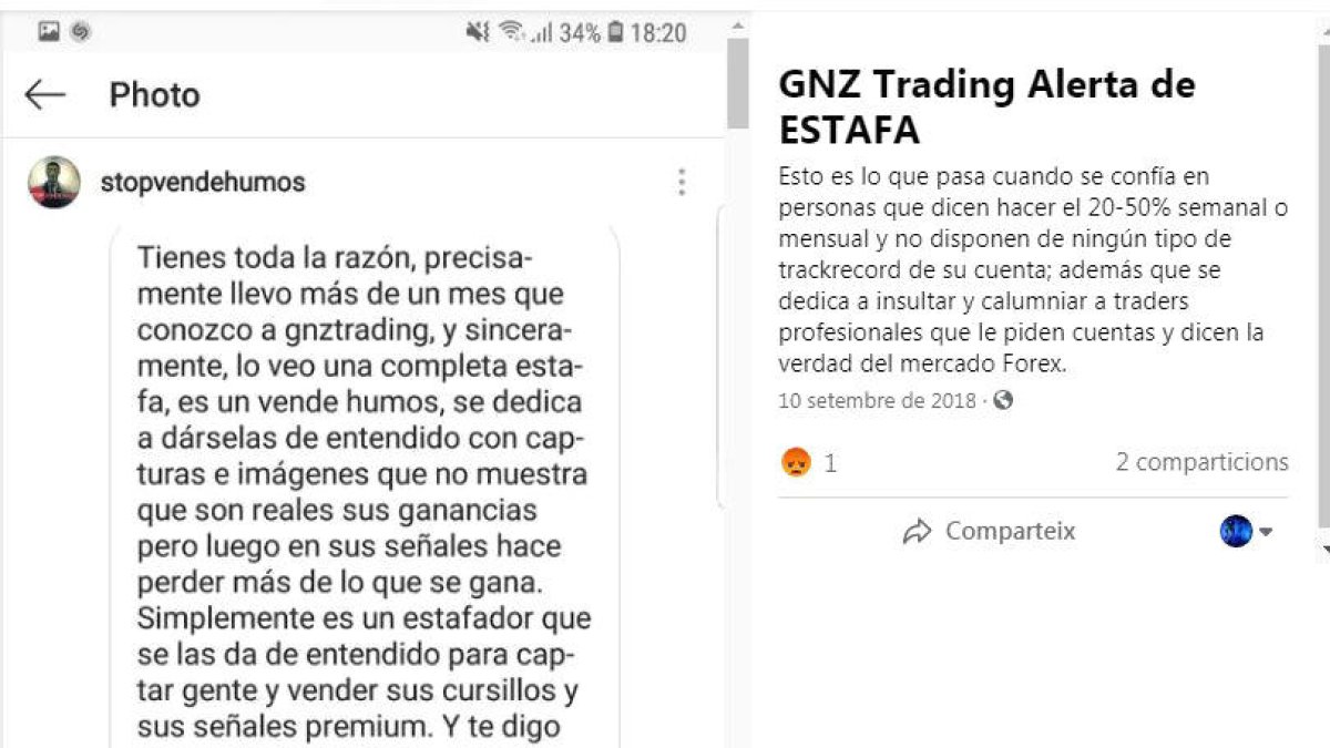 El 'broker' prometia un 80% de rendibilitat amb les inversions