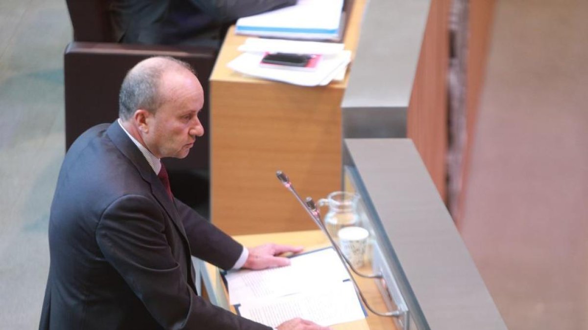 El ministre Josep Maria Rossell en la sessió de Consell aquesta tarda