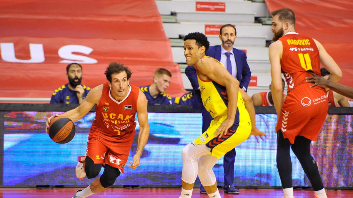 Tyson Pérez, en el duel de dissabte a Múrcia