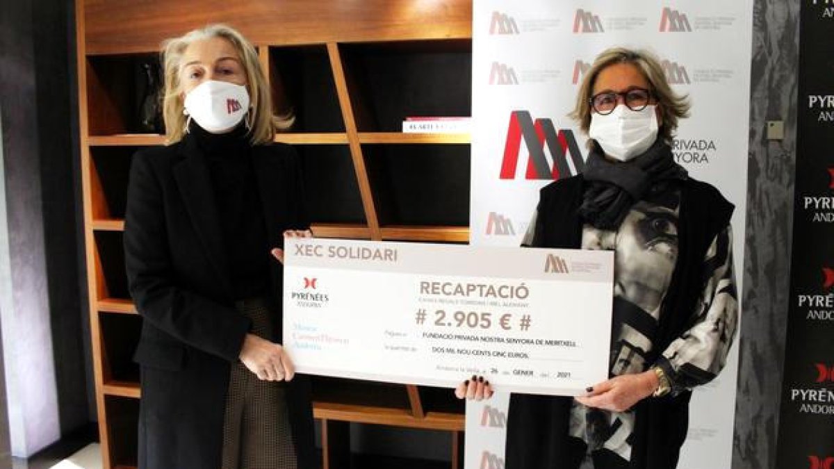 La Fundació Meritxell rep 2.905 euros de donacions