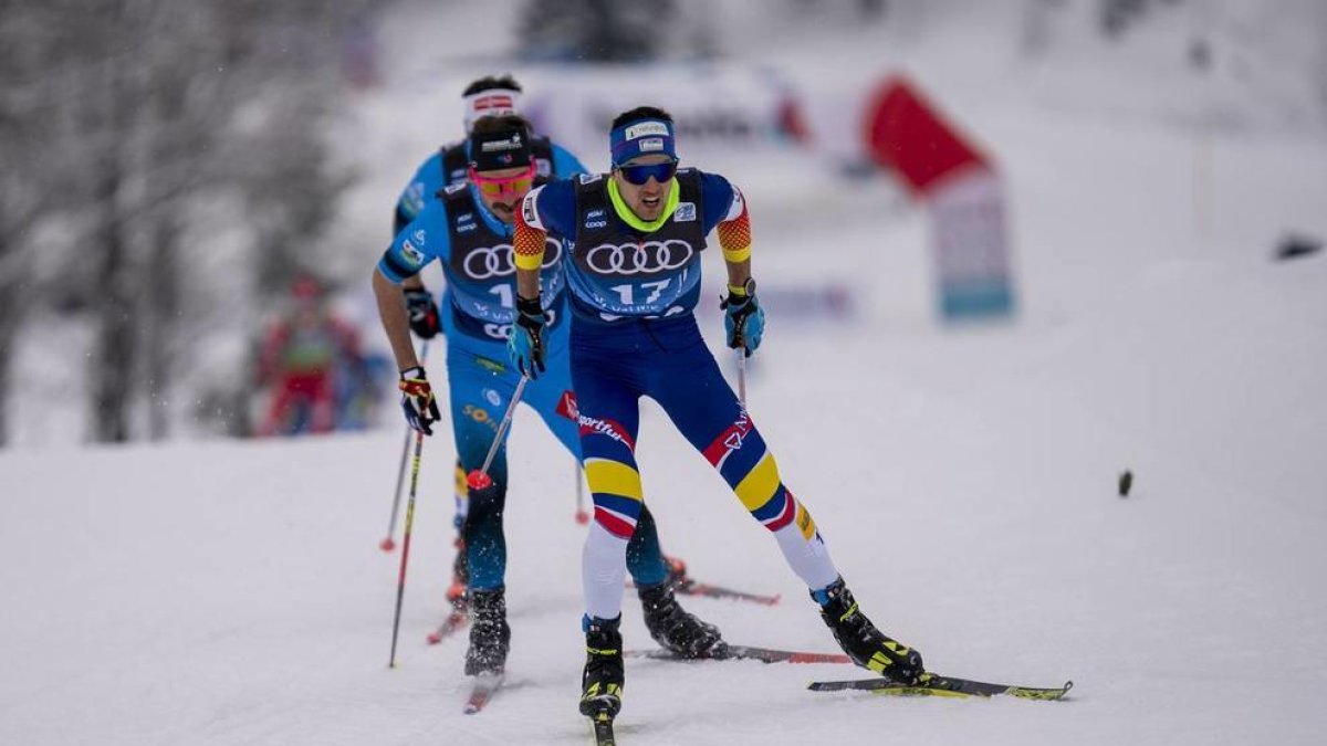 Irineu Esteve, als 15 quilòmetres patinadors de la Copa del Món de Falun
