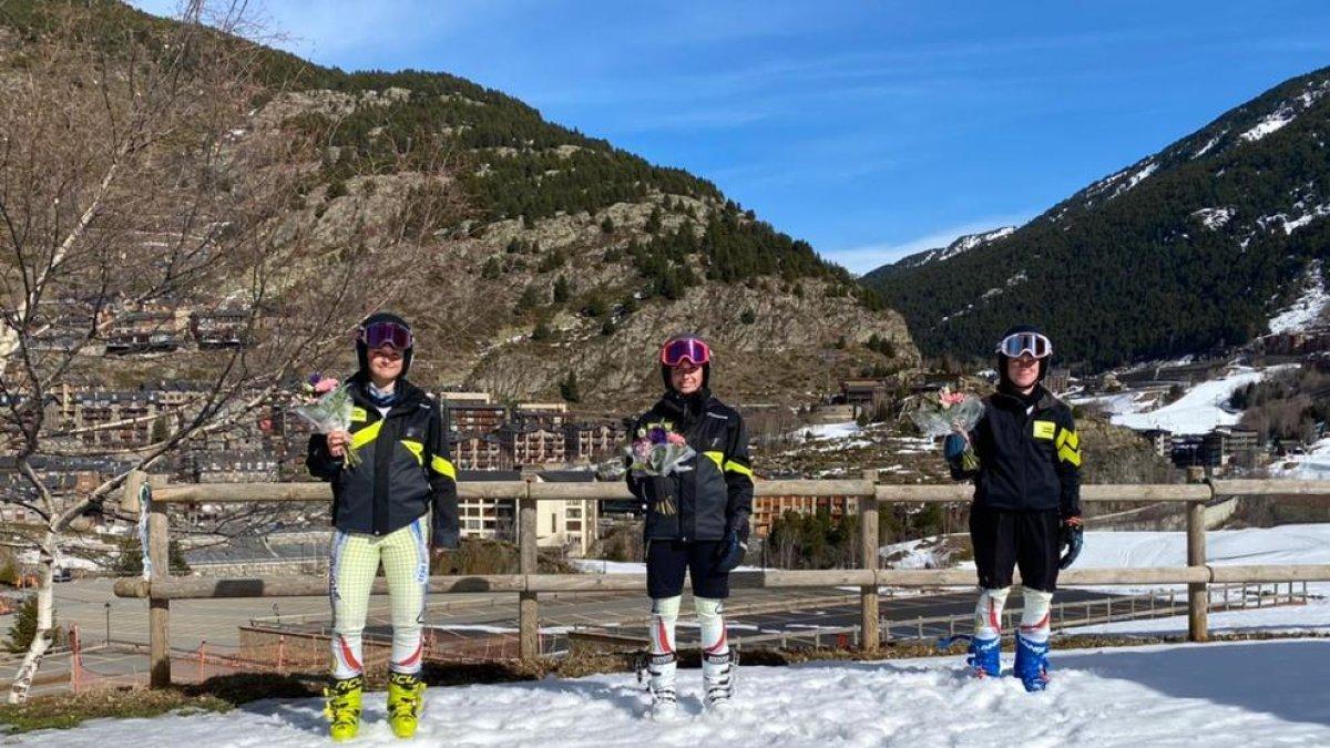 Jèssica Núñez i Matías Vargas, campions d'Andorra de supergegant