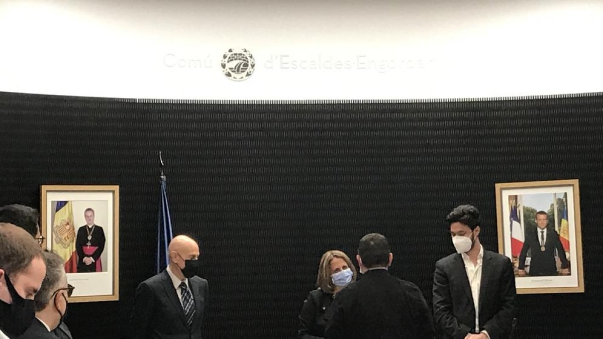 Un instant de la sessió del consell de comú d'aquesta tarda