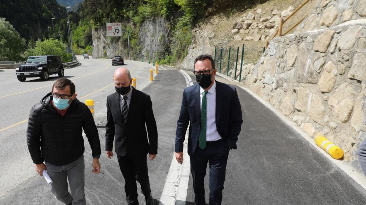 El ministre Filloy a la rotonda d'Anyós aquest matí