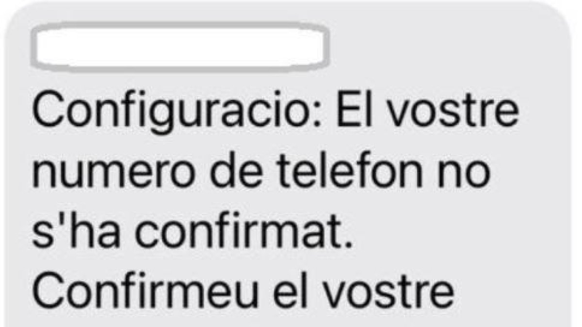 Text dels missatges fraudulents