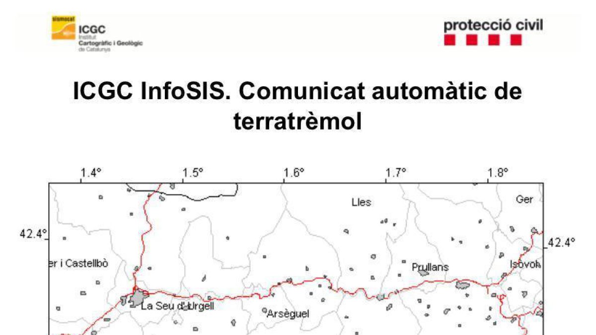 Un terratrèmol a l'Alt Urgell es deixa sentir a Andorra