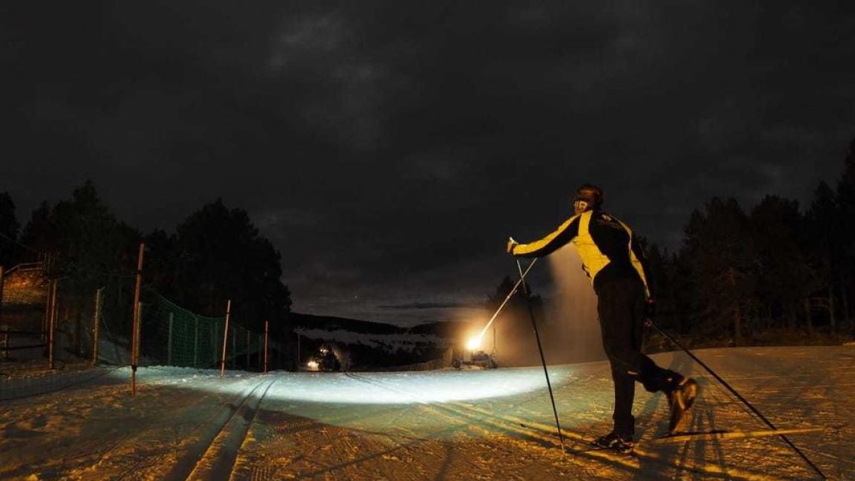 Un esquiador de fons, a Naturlandia