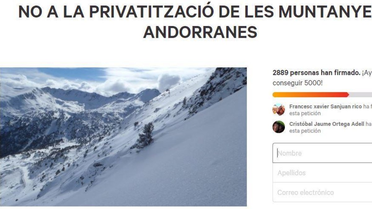 La recollida s'ha fet a change.org