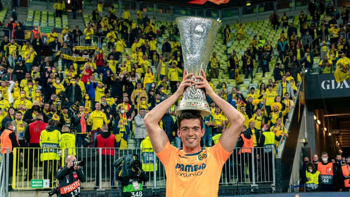 Iker Álvarez de Eulate celebra l'Europa League